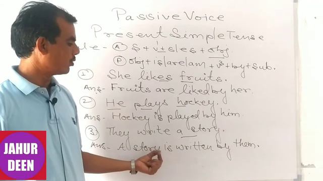 PASSIVE VOICE OF PRESENT SIMPLE TENSE#by- Jahur Deen Maniyar# смотреть онлайн