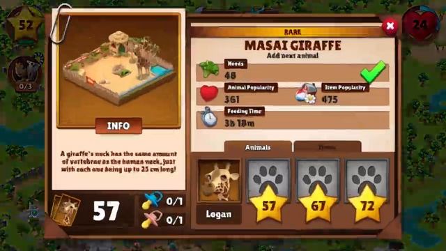 Zoo Life:Animal Park Game# 54 New animal Masai Giraffe смотреть онлайн