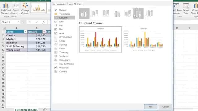 MS Excel 2016 Lessons 22 Charts смотреть онлайн
