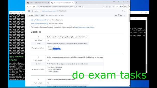 CKA. Run mock Exam 2023. SRE learning platform. (aws spot ec2). смотреть онлайн