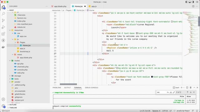 Building RSVP with Laravel, Inertia, React - P3 Change the Design смотреть онлайн