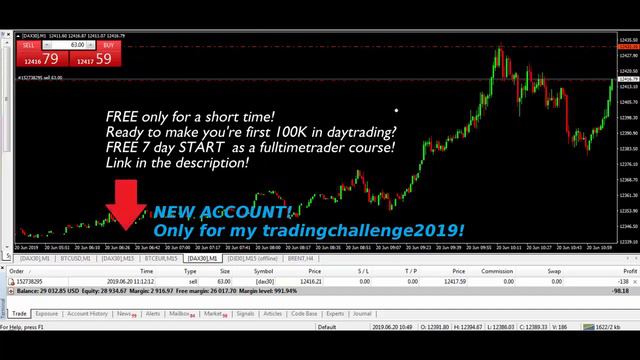 #48 tradingchallenge2019 I turned 1.069,96 USD into 29.853,99 USD смотреть онлайн