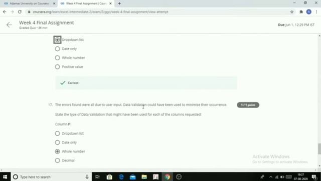 Coursera | Excel Skills for Business: Intermediate II All Quizzes Answers and Solutions смотреть онлайн