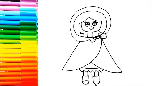 Рисунок Красной Шапочки - Легкие рисунки - Рисунок сказочных героев смотреть онлайн