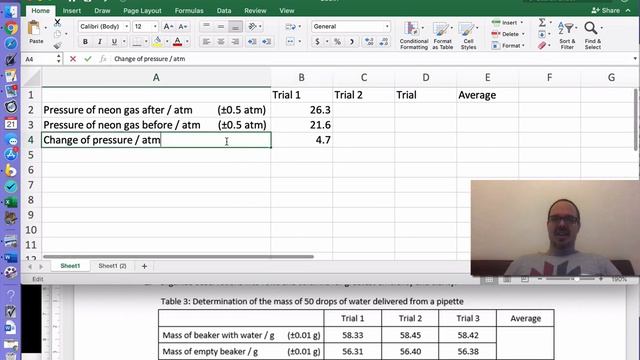 Making a data table in excel for Chemistry смотреть онлайн