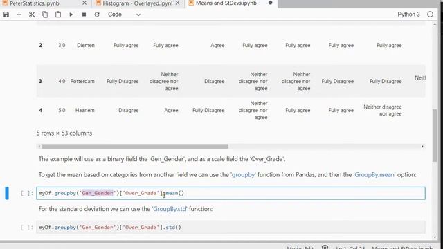Python - Means and Standard Deviations смотреть онлайн