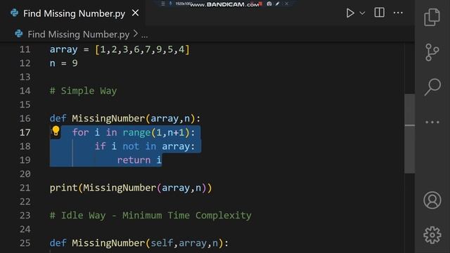 Find Missing Number in Array | Python Popular Problem | Hindi смотреть онлайн