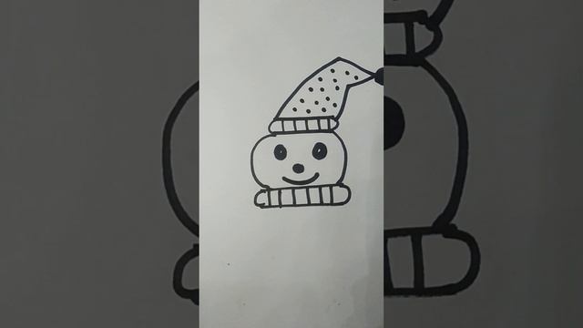 Let's Draw A Snowman #easydrawing #easylearning #snowman #kidsprojects