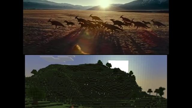 Minecraft Jurassic World Dominion Trailer VS Original (comparison)