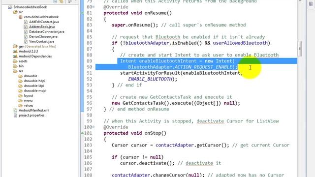 lesson17 07 AddressBook java Updated Activity methods onCreate смотреть онлайн