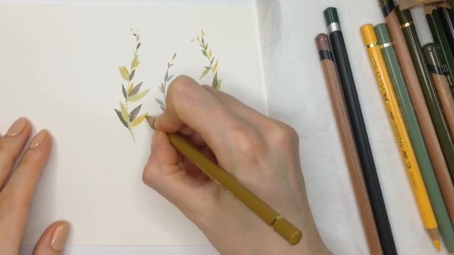 Зелёная палитра. Рисую | Drawing spring leaves смотреть онлайн
