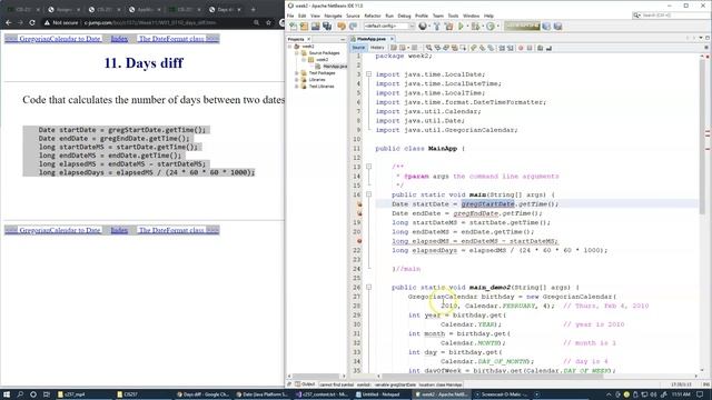 2.4 Date class, Days difference example смотреть онлайн