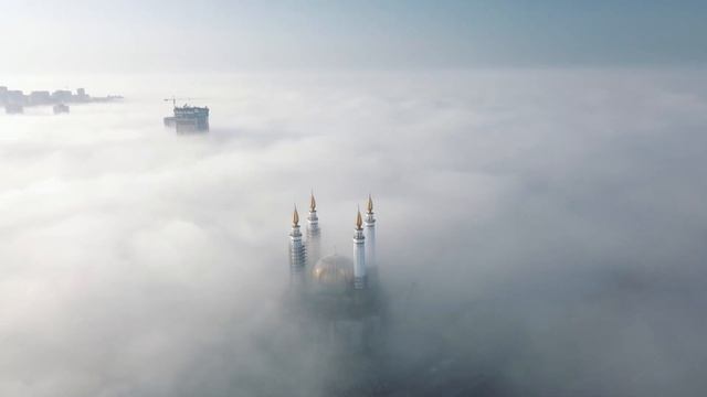 Уфа в тумане. Рассвет. Золотая осень 2020. Снимаем с дрона. смотреть онлайн