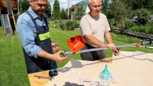 Мотокоса HUSQVARNA 128R. Первый запуск.