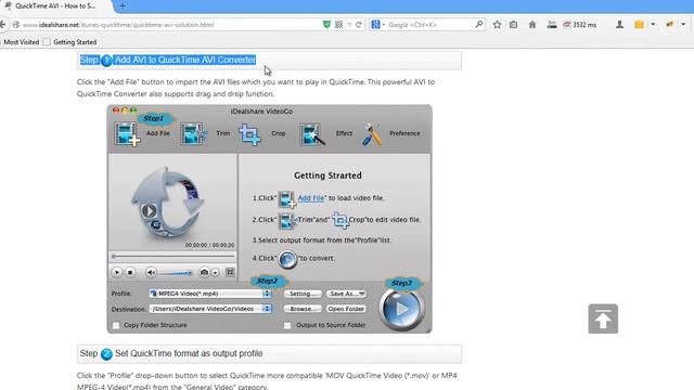 Convert AVI to QuickTime MOV, MP4 on Mac OS X or Windows смотреть онлайн
