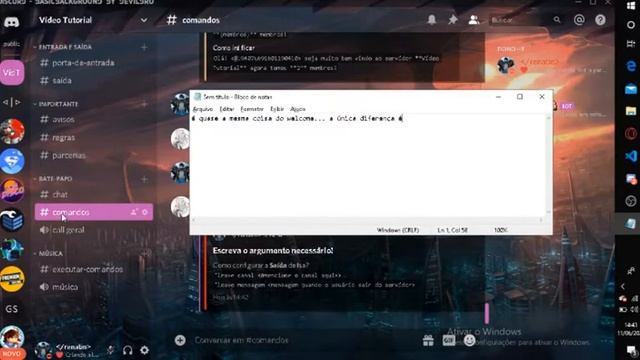 Tutorial com Notepad - Como configurar a Isabela? Bot para seu servidor Discord смотреть онлайн