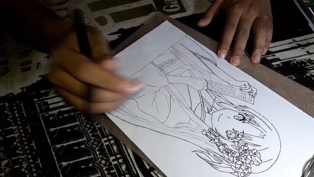 How to draw ASUNA YUKKI(結城 明日奈) from Sword Art Online SAO - Part 1 смотреть онлайн