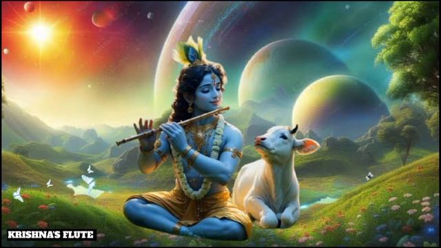 श्री कृष्ण बासुंरी||Krishna's Flute Music Deep Relaxing ,Indian Background Flute Music,Yoga Music 🎵 смотреть онлайн