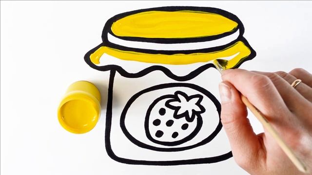 Как нарисовать БАНОЧКУ ВАРЕНЬЯ / мультик раскраска БАНОЧКА С ВАРЕНЬЕМ для детей / Раскраски малыша смотреть онлайн