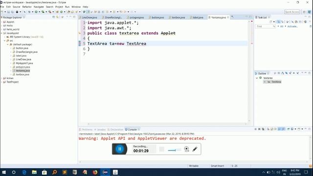How To Add TextArea In Java Applet смотреть онлайн