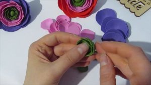 DiY Цветок из фоамирана без молда и утюга...