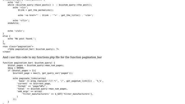 Wordpress: Custom query pagination with php parameter as arg problem смотреть онлайн