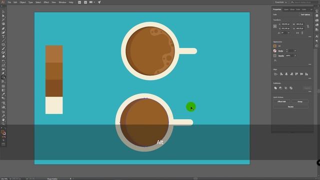 Cup of coffee in 5 EASY STEPS | Illustrator CC tutorial смотреть онлайн