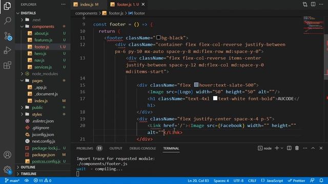 NextJS & Tailwind CSS App | Part 9 - Footer Section смотреть онлайн