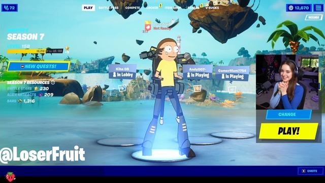 Streamers React To *Brand New* Mecha Morty Skin And Emote In The Fortnite Item Shop! смотреть онлайн