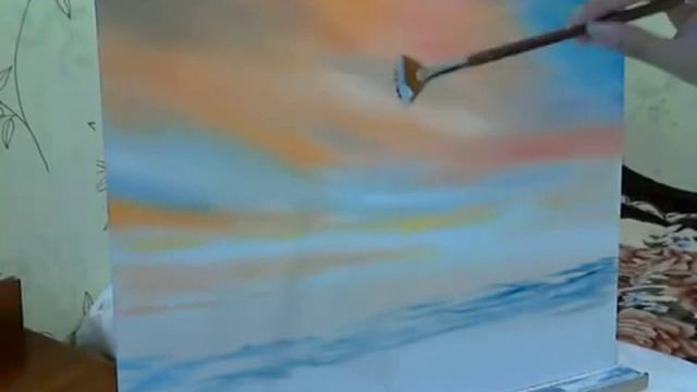 Оранжевое настроение (Orange mood). Живопись маслом (oil painting). смотреть онлайн