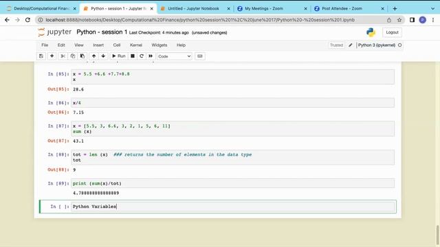 Python Programming Session 1 (Operators,Variables, Data types ) смотреть онлайн
