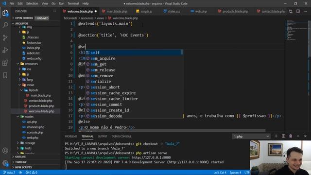 Curso Laravel - Criando layout com blade - #07 смотреть онлайн