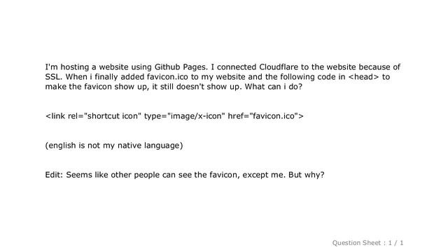HTML : Github Pages website favicon not showing смотреть онлайн