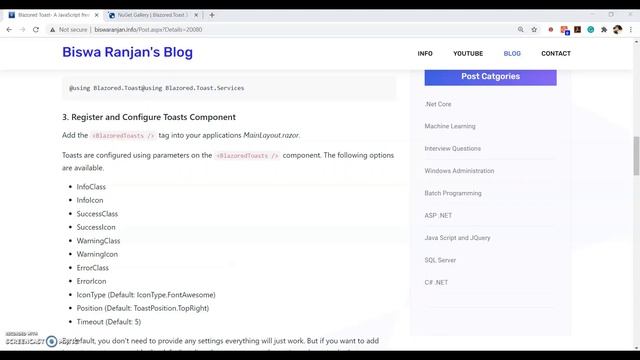 Implementing Blazored Toast- A JavaScript free toast library for Blazor смотреть онлайн