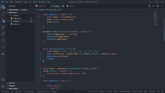 #part3 :Auto Music & Set Interval -- Drum Kit- Java Script Project(Beginners) смотреть онлайн