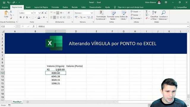 Como alterar ponto por vírgula no Excel (vice-versa) смотреть онлайн