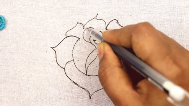 How to Draw a Rose Easy Art Tutorial for Beginners - hand embroidery rose flower drawing смотреть онлайн