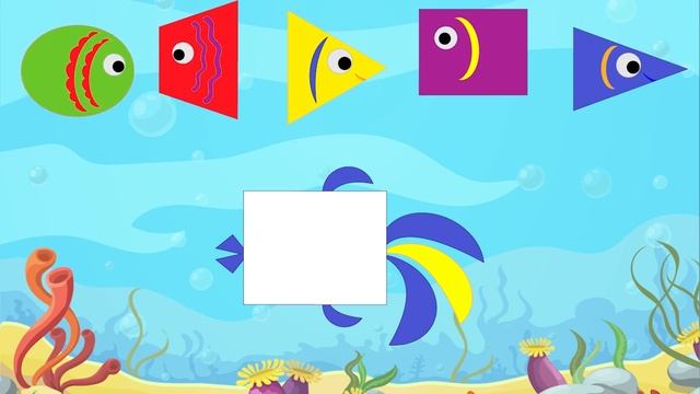 Match the Fish! | Animal Shape Matching Game for Kids | Kids Learning Videos смотреть онлайн