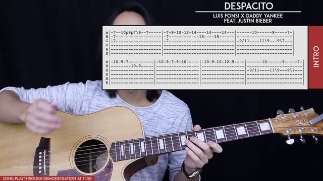 Despacito Guitar Tutorial - Luis Fonsi Justin Bieber Guitar Lesson 🎸 |Easy Chords No Capo + Tabs| смотреть онлайн