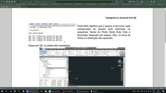 Caderneta topográfica 01 m21 - fbk no AutoCAD Civil 3D смотреть онлайн