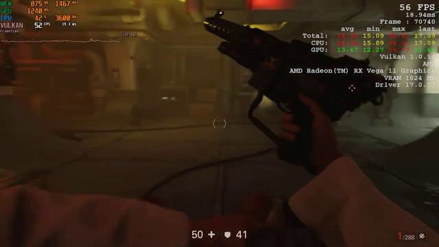 Wolfenstein 2 TNC (Demo) Benchmark - Ryzen R5 2400G (Preset: High Vulkan - 720p) (Radeon 17.7) смотреть онлайн