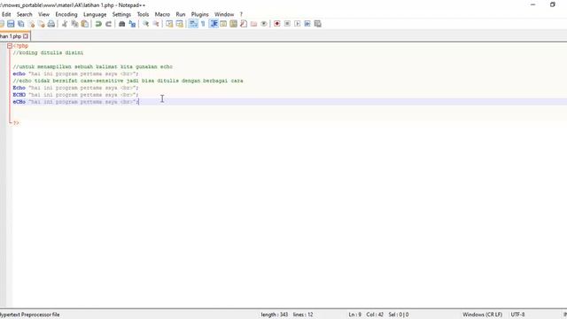 1. Pengenalan PHP statement echo смотреть онлайн