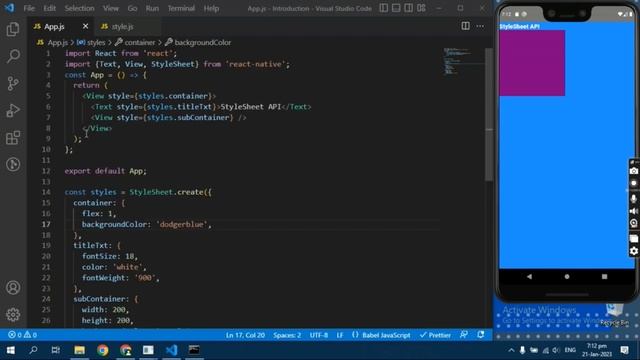 Tutorial#10 | StyleSheet API | React Native stylesheet tutorial | React Native stylesheet props смотреть онлайн