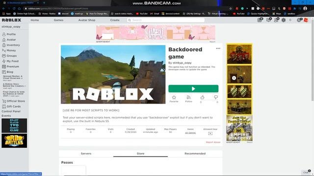 backdoored roblox game [game link in desc] смотреть онлайн