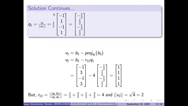 Gram-Schmidt Process | QR Decomposition (Factorization) of Matrices смотреть онлайн