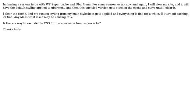 Wordpress: WP Super Cache Bug with Ubermenu смотреть онлайн