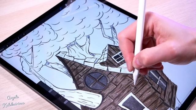 Drawing a Treehouse On iPad Pro | Procreate App смотреть онлайн