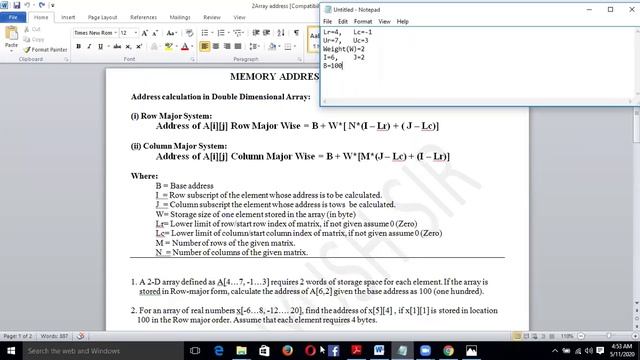 How to calculate Memory Address in Array - ISC ( Type 1) смотреть онлайн