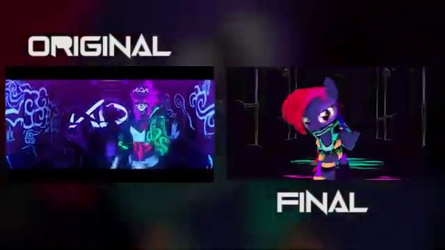 KDA POP-STARS [Оригинал против версии SFM/MLP] видео смотреть онлайн