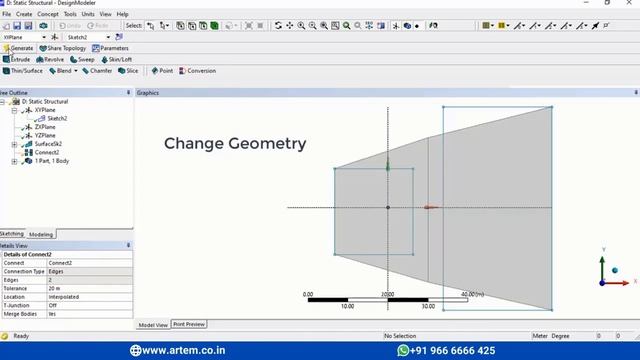 How to connect 2 surfaces in Design Modeler - Ansys Workbench #32 смотреть онлайн